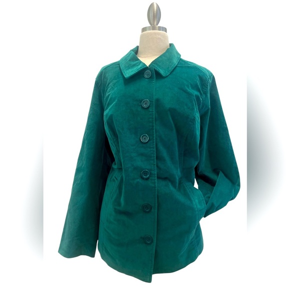 Elegant Emerald Green Pea Coat for Women - Picture 2 of 10